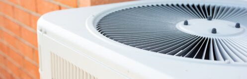 AC condenser unit closeup